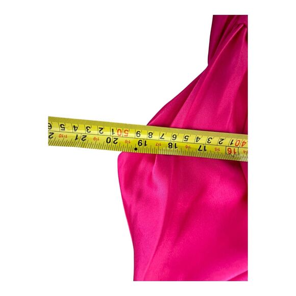 ZARA Draped Sexy Strappy Barbie Pink Midi Satin Slip Dress NWT Blogger Fav XL - Picture 16 of 16
